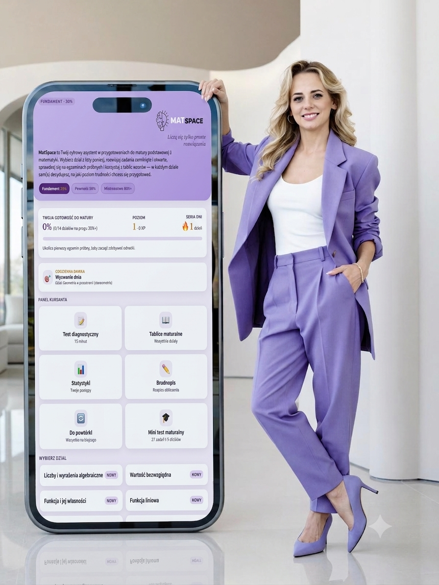 Aplikacja MatSpace na telefonie